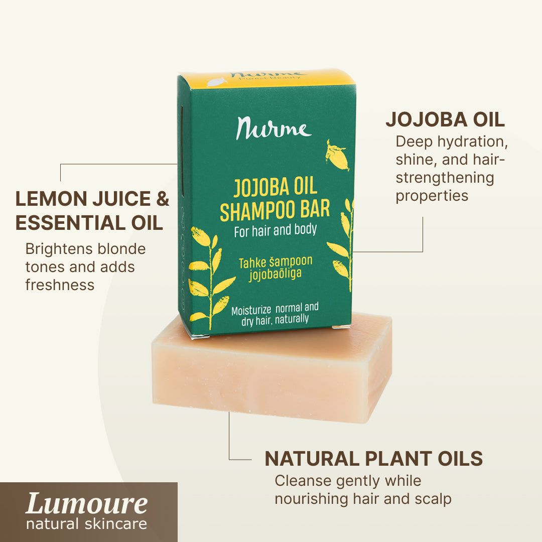 Jojoba Oil Shampoo Bar – Normal & Dry Hair, 100g